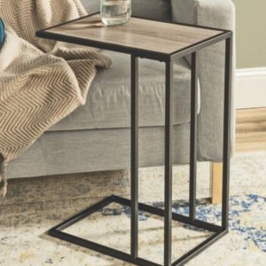 End Table Sofa C-Shaped Coffee Snack Table Laptop Stand Over Bed Metal Frame New