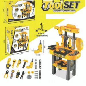 Kids Work Bench Pretend Play Complete Engineering Tool Set Construction Toy