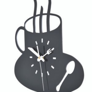 Kitchen Wall Clock Small Wall Clock 3D Effect Sturdy Acrylic Coffee Cup
