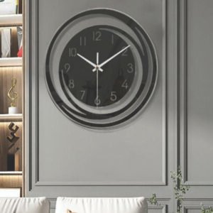 Nordic Wall Clock Clock 12 inch Wall Art Round for Home Bedroom Living Room