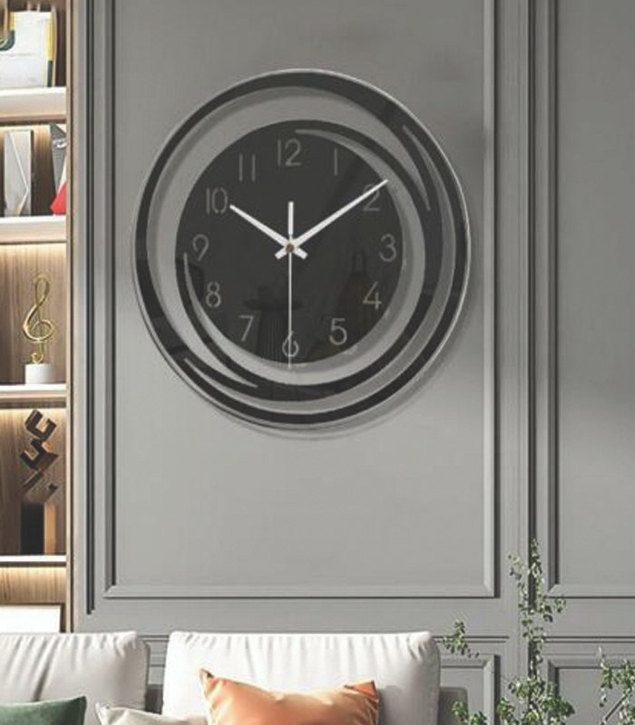 Nordic Wall Clock Clock 12 inch Wall Art Round for Home Bedroom Living Room