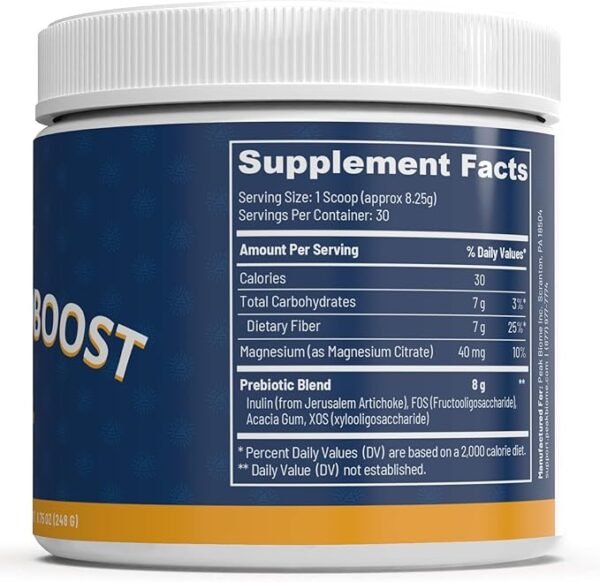 Peak BioBoost – Prebiotic Fiber Supplement – Flavorless Digestive Nutritional Supplements – Easy to Dissolve Prebiotic Powder – No Gluten, Soy or Dairy – 1 Month Supply – 30 Servings - Image 2