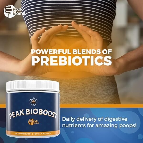 Peak BioBoost – Prebiotic Fiber Supplement – Flavorless Digestive Nutritional Supplements – Easy to Dissolve Prebiotic Powder – No Gluten, Soy or Dairy – 1 Month Supply – 30 Servings - Image 3