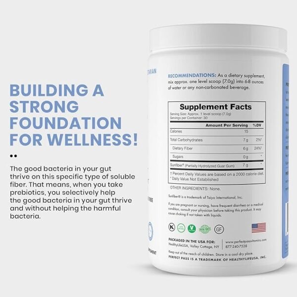 Prebiotic PHGG Partially Hydrolyzed Guar Gum 210g Powder – 100% Natural Gluten Free Non GMO – Certified Kosher Vegetarian Sugar Free - Image 5