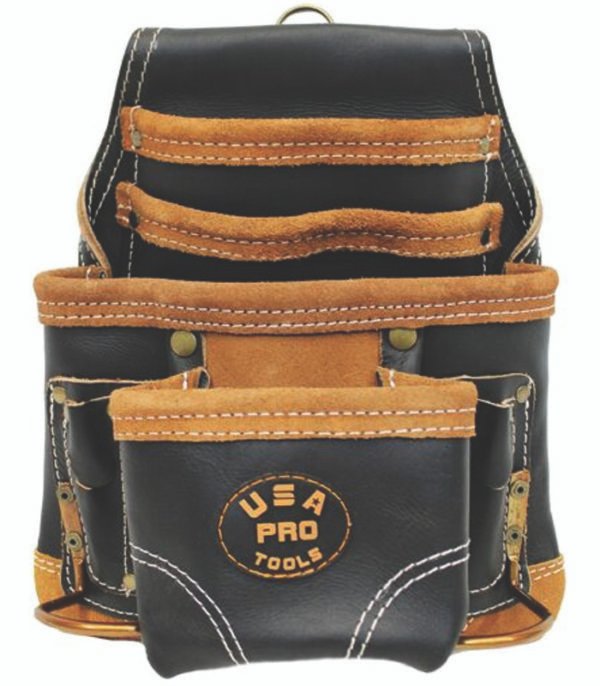Ten Pocket Top Grain Leather Tool Pouch Carpenter,Construction,Framers,Handyman