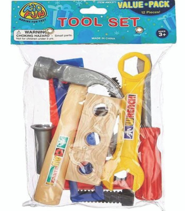 US Toy Tool Set – Construction Handyman Pretend Playset (12 Pieces) Halloween