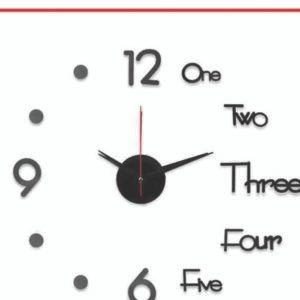 Wall Clock 3D DIY Acrylic Mirror Sticker Bedroom Quartz Needle Living Room Decor