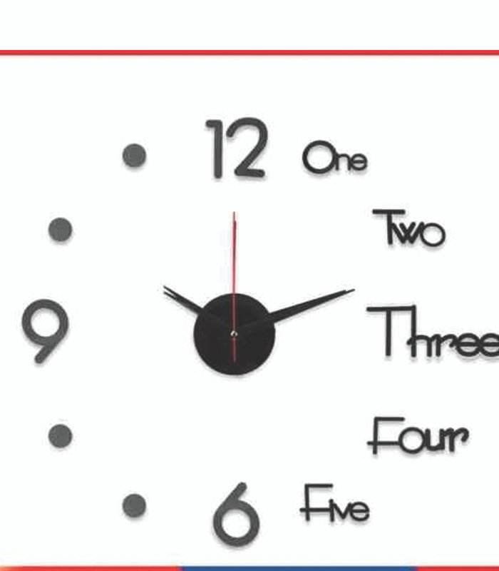 Wall Clock 3D DIY Acrylic Mirror Sticker Bedroom Quartz Needle Living Room Decor