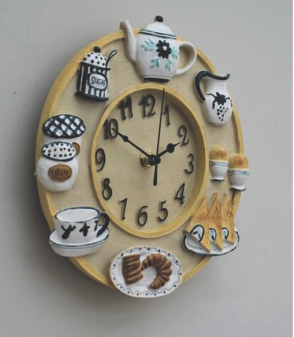 Wall Clock Kitchen School Office Home Shabby Chic Traditional Decor Quartz 23cm